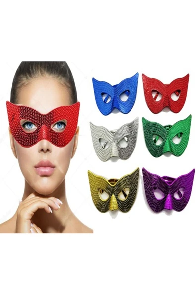 KUZGUN ONLİNE SHOP Metalize Parlak Maske Gözlüğü 6 Renk 6 Adet