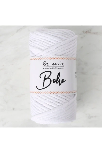 KUZGUN ONLİNE SHOP La Mia Boho Beyaz Büküm Makrome İpi - L001 - 33994