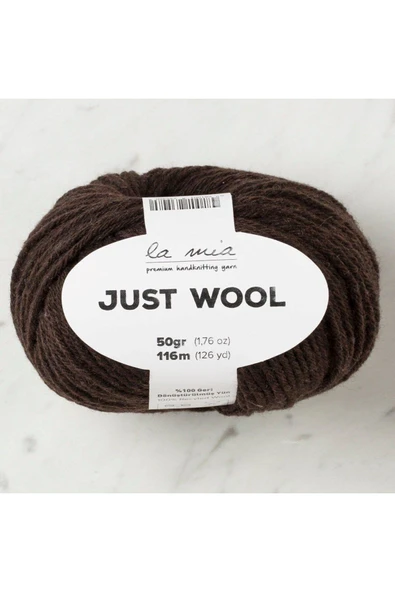 KUZGUN ONLİNE SHOP La Mia Just Wool Koyu Kahve El Örgü İpi - LT006 - 33838