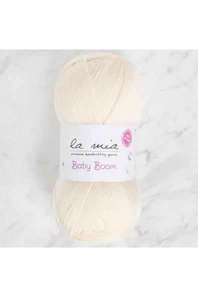 KUZGUN ONLİNE SHOP La Mia Baby Boom Krem El Örgü İpi - 25 - 34107