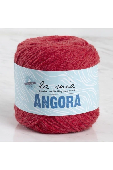KUZGUN ONLİNE SHOP La Mia Angora 50gr Kırmızı El Örgü İpi - L004 - 33799