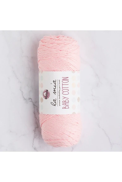 KUZGUN ONLİNE SHOP La Mia Baby Cotton Şeker Pembe El Örgü İpi - L040 - 33650