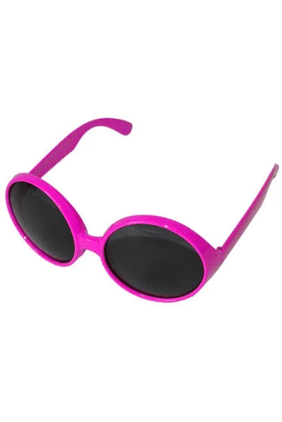 KUZGUN ONLİNE SHOP Yuvarlak Yeşilçam 80 li 90 lı Yıllar Parti Gözlüğü Retro Pembe Renk