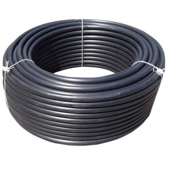 50 MM POLİETİLEN KANGAL BORU 10 ATÜ SİYAH 100 MT