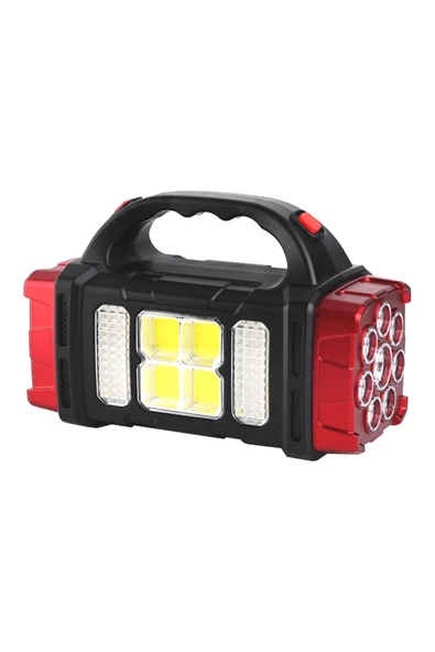 KUZGUN ONLİNE SHOP HB-1678 SOLARLI USB ÇIKIŞLI ŞARJ EDİLEBİLİR 38 WATT KAMP FENERİ