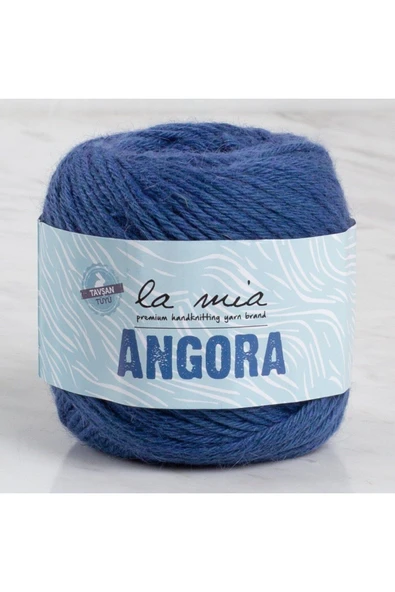 KUZGUN ONLİNE SHOP La Mia Angora 50gr Lacivert El Örgü İpi - L129 - 33803