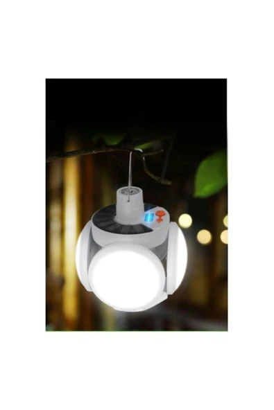 KUZGUN ONLİNE SHOP Solar 5 Kanatlı Kamp Lambası