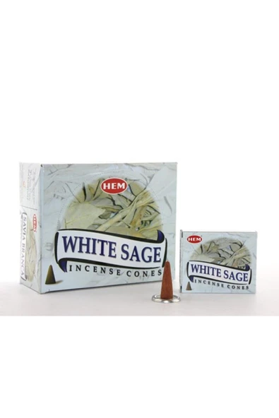 KUZGUN ONLİNE SHOP White Sage Aromalı Konik Tütsü