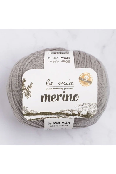 KUZGUN ONLİNE SHOP La Mia Merino Gri El Örgü İpi - L031 - 33781