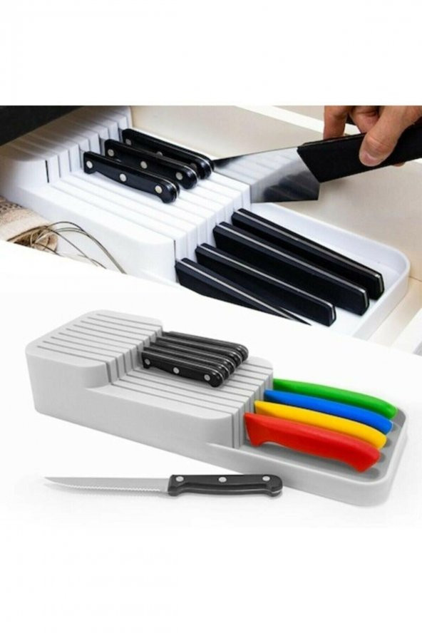 MCBLUE 2 sıra bıçaklık 14x39 Cm Bıçak Organizeri - 2