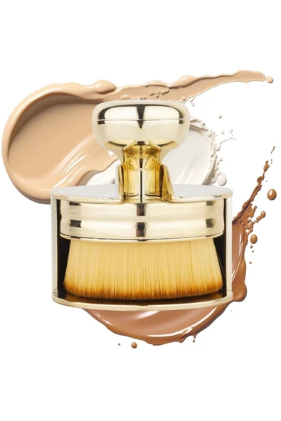 KUZGUN ONLİNE SHOP BUFFER® Profesyonel Geniş Pratik Tutma Saplı Gold Büyük Fondöten Yayma Fırçası