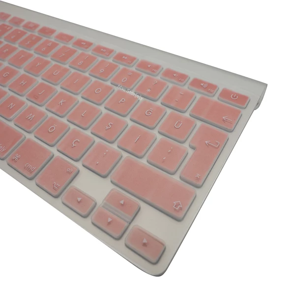 Klavye Koruyucu Apple Magic Keyboard-1 Türkçe Q Baskılı Silikon Kılıf A1314 A1242 ile Uyumlu - 9