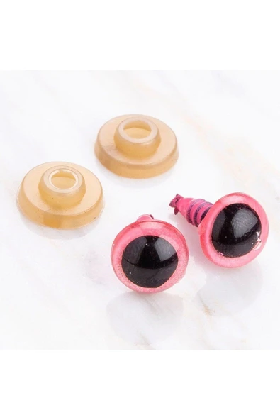 KUZGUN ONLİNE SHOP Loren 10 mm Pembe 5 Çift Amigurumi Göz