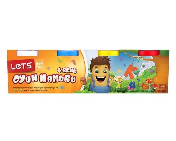 LETS OYUN HAMURU 4 RENK KÜÇÜK BOY 224 GR  L-8240