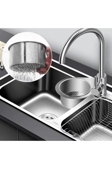 YUSA STORES Kuğu Tasarımlı Paslanmaz Lavabo Drenaj Sepeti