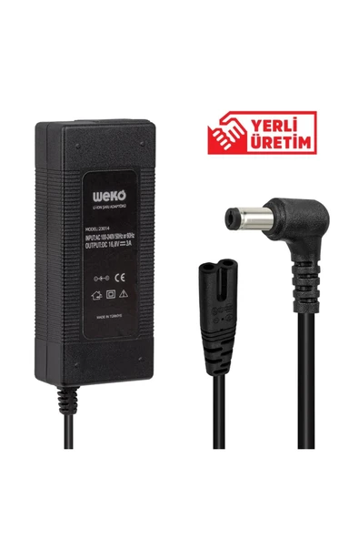 GO İTHALAT 16.8 Volt - 3 Amper 5.5*2.5 Uçlu Kirmizi Yeşil Ledli Masa Tipi Şarj Adaptörü (4767)