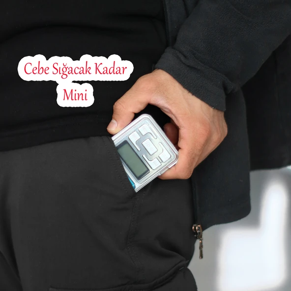 Mini Dijital Hassas Terazi LCD Ekran Pilli 0.01 gr Hassasiyet  200 gr Tartım Mutfak Tartısı Ölçüm - 4