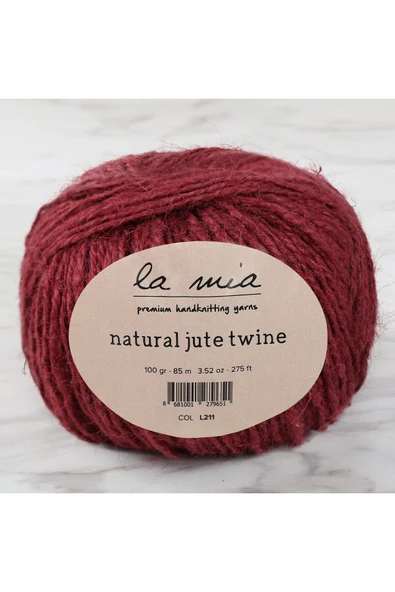 NEXORA La Mia Natural Jute Twine 100 gr Bordo Jüt İp - L211 - 34105