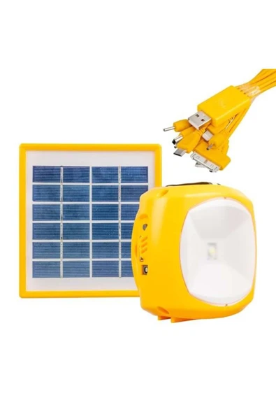 SKY TOPTAN Pm-33399 Tek Panelli Şarjlı Solar Işıldak Aydınlatma Seti