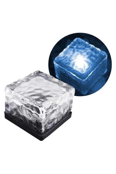 STOREMAX PM-21649 SOLAR LEDLİ MAVİ TUĞLA GÖRÜNÜMLÜ BAHÇE DEKORASYON AYDINLATMA