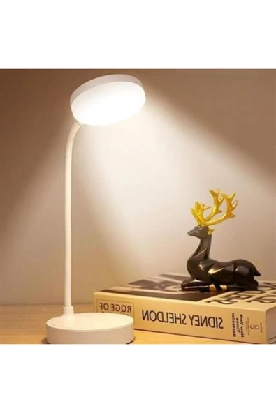ŞAMİLBAYDUMAN BUFFER® Yuvarlak USBli Dokunmatik 3 Kademeli 360 Derece Özel Göz Korumalı Led Lityum Masa Lambası