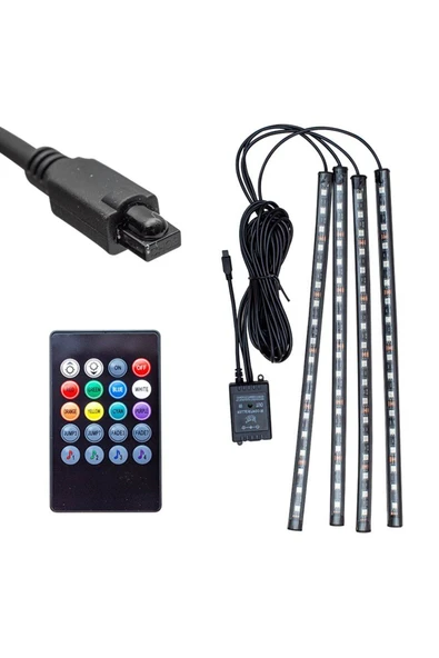 FPSTARSTORE Sese Duyarlı Araç Içi Kumandalı Rgb Led Animasyon Kit
