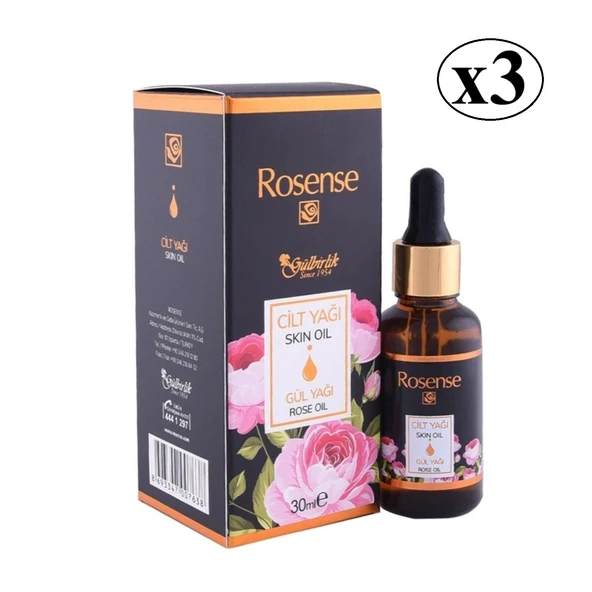 Rosense Cilt Bakım Gül Yağı 30 ml 3 Adet