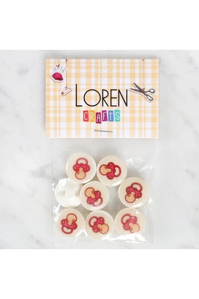 SHOP Loren Crafts 8'Li Emzik Düğme - 1005