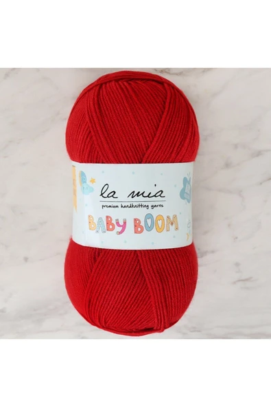 SAVA HOME COLLECTİON La Mia Baby Boom Koyu Kırmızı El Örgü İpi - 136 - 34266