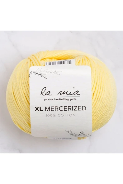 EVVEL AVM La Mia XL Mercerized Sarı El Örgü İpi - 177 - 33770