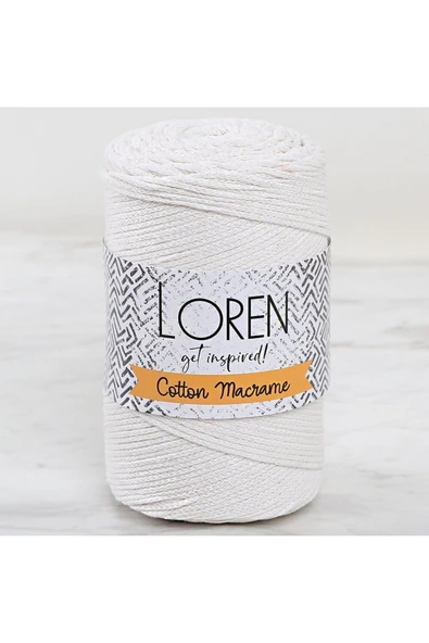 ZAYKA Loren Cotton Macrame Açık Krem - 702 - 34364