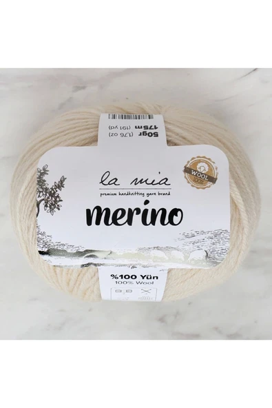 HOBİUM La Mia Merino Bej El Örgü İpi - L051 - 33778