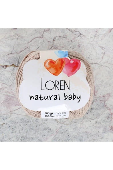 KEPRİVA Loren Natural Baby Koyu Bej El Örgü İpi - R085 - 33943