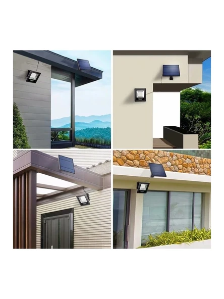 CT-4649 Solar Led 200W Platinium 6400K Beyaz Işık Kumandalı Projektör Güneş Enerjili - 4