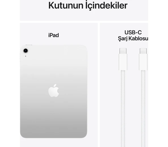 Apple iPad A16 11" 128GB Wi-Fi Tablet Gümüş MD3Y4TU/A - 8