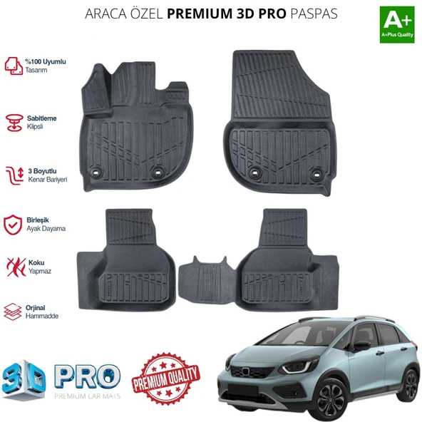 JAZZ ARACA ÖZEL 3D PASPAS 2020 2021 2022 2023 2024 ürün görseli 1