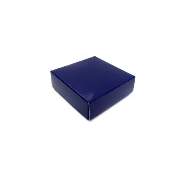 Komple Karton Kutu Düz Renk 6X6X2.5 CM (25 Adet)  Lacivert