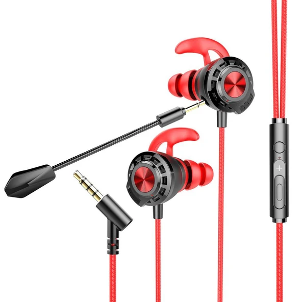 Rampage RM-K36 PROUD 3,5mm Gaming Kırmızı Kulak İçi Mikrofonlu Kulaklık - 4