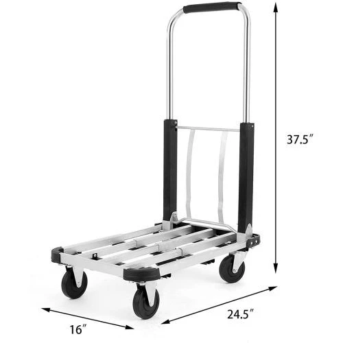 Balatlı Katlanabilir Paket Taşıma Arabası 150 Kg - 3