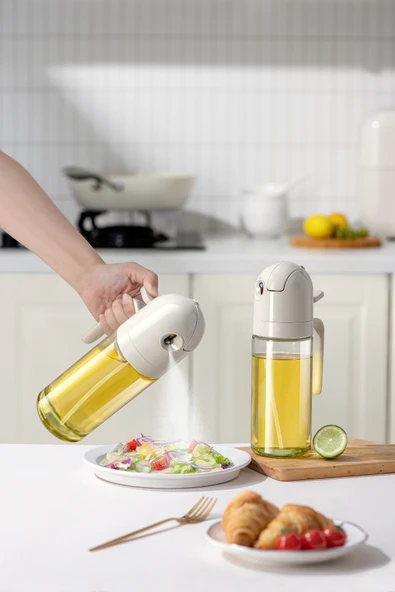 Pinmoo Space Spreyli ve Damlatmaz Yağdanlık- 2si1 Arada Yeşil