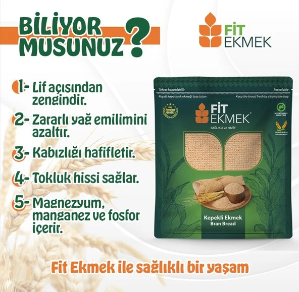 fit Kepekli Lavaş Ekmeği 300gr - 3