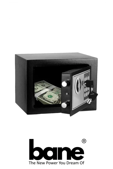 Elektronik Şifreli Çelik Para Kasası Otel ve Ev Tipi Kasa 3mm Montaj Kit + Pil