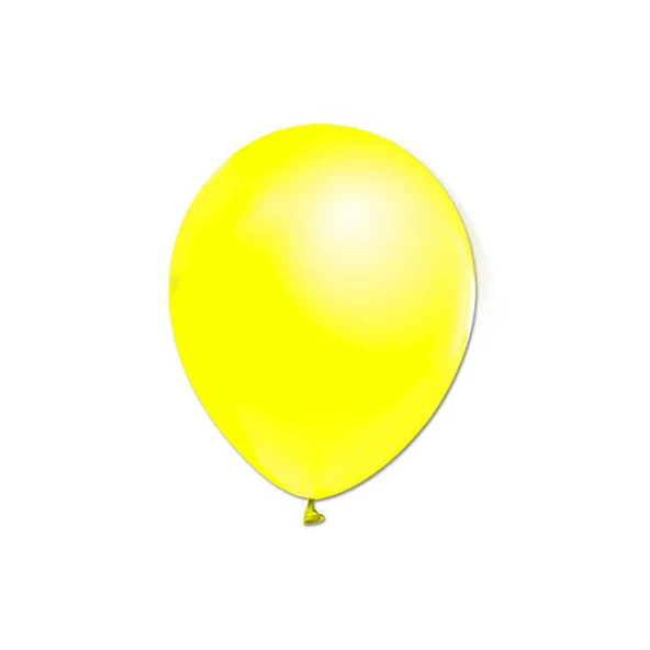 Metalik  Balon 12 İnç Baskısız (100 Adet)  Sarı