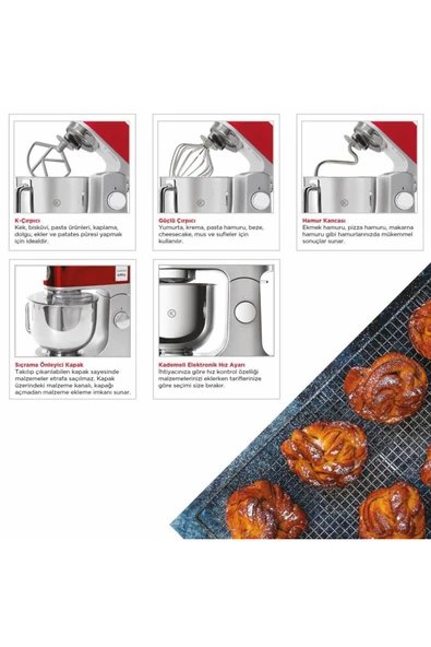 Kenwood Kmx750bk Kmix 1000w 5 Litre Stand Mikser - Silver / Siyah - 6