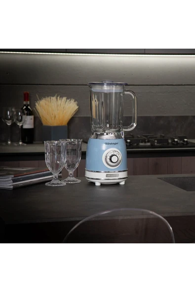 ARIETE Vintage Cam Blender Mavi 1000w - Resim 5