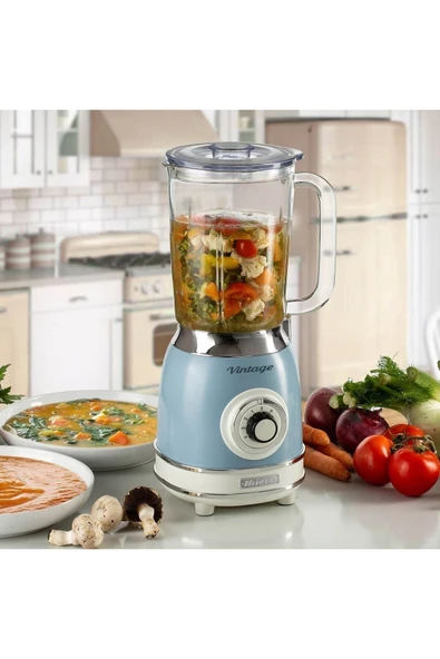 ARIETE Vintage Cam Blender Mavi 1000w - Resim 3