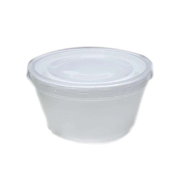 Strafor Çorba Kasesi Kapaklı 11X 7 CM (25 Adet)