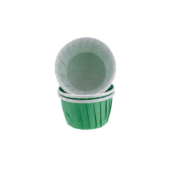 Cupcake Kalıbı Orta Boy Düz Renk  50*39 Mm (50 Adet)  Yeşil