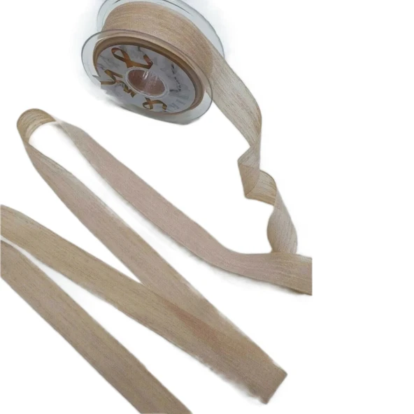Nopel Keten Kurdele 2.5 Cm  (20 Metre)  Sütlü Kahve