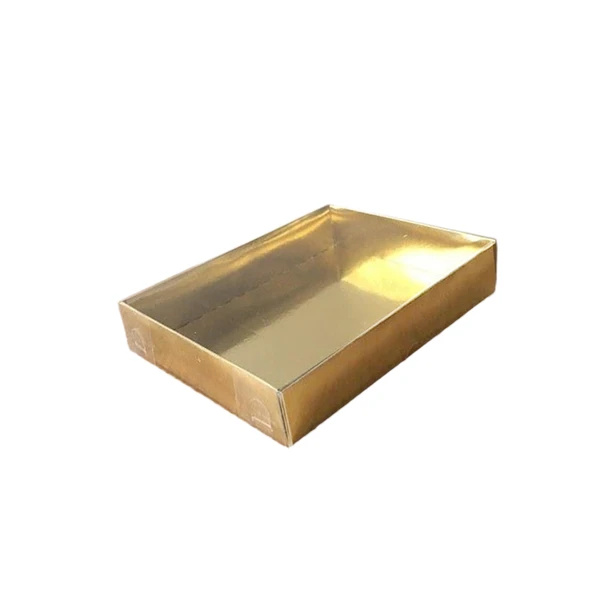 Asetat Kapaklı Karton Kutu 12X15X3 (25 Adet)  Metalik Golt